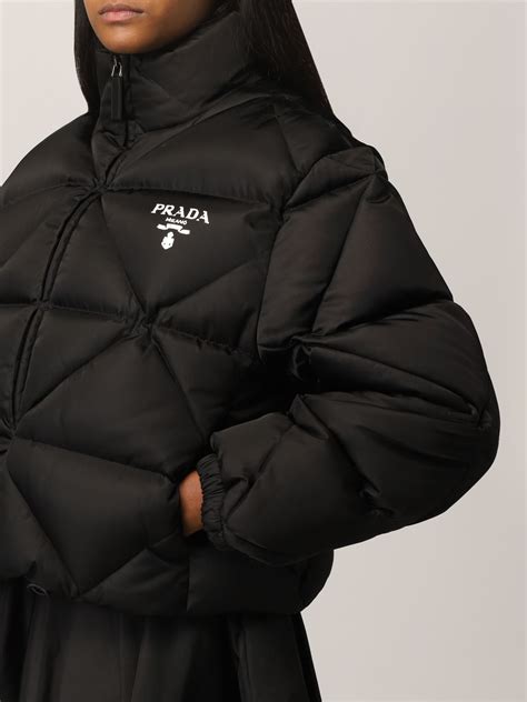 prada womens coats|prada black women's coat.